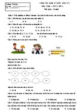 Đề kiểm tra định kì cuối học kì I môn Toán Lớp 2 (Chân trời sáng tạo) - Đề 4